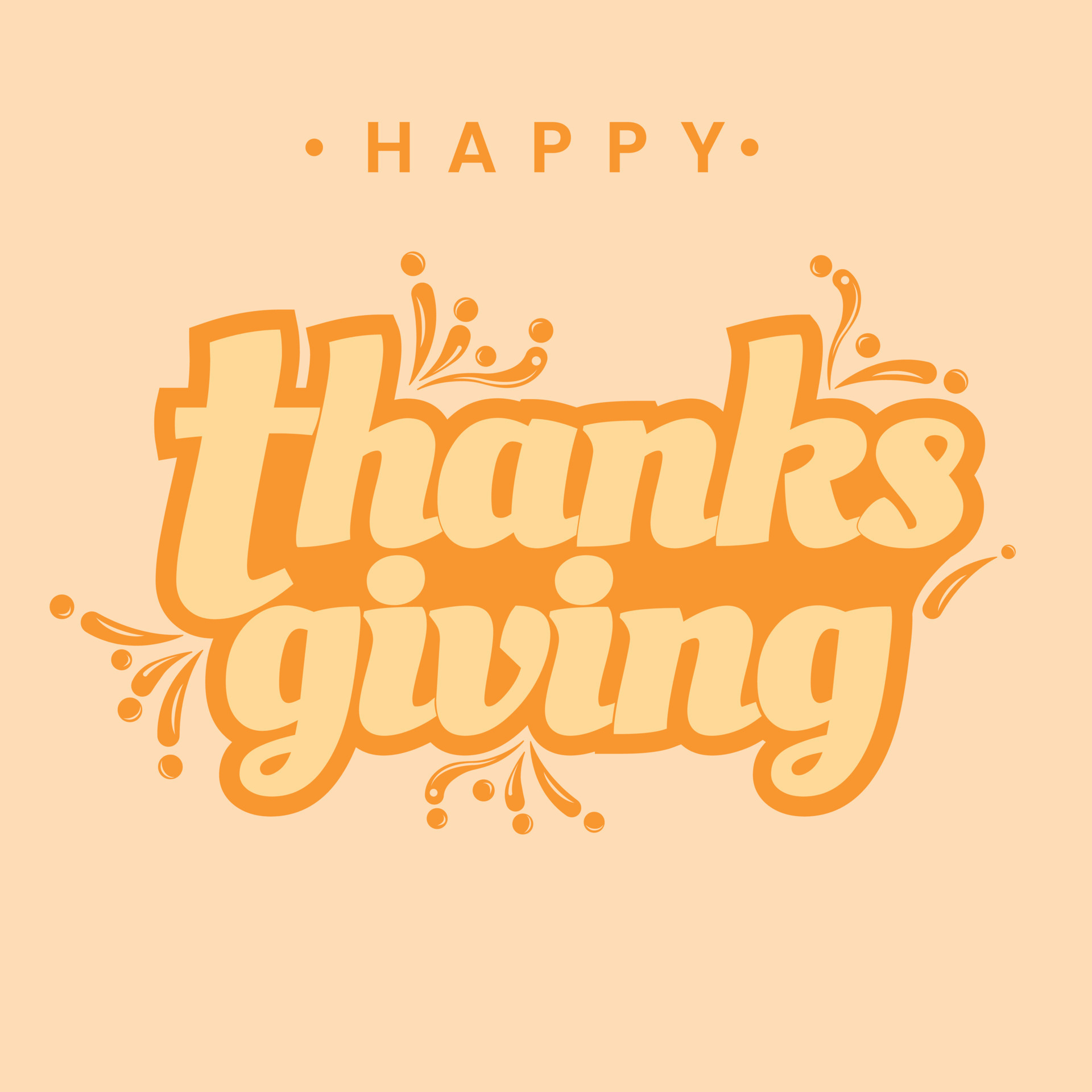 Hand drawn Happy Thanksgiving Day poster design. Autumn greeting card. Fall  colorful leaves and lettering Happy Thanksgiving Day on white background.  Celebration typography banner. Vector illustration 8969817 Vector Art at  Vecteezy