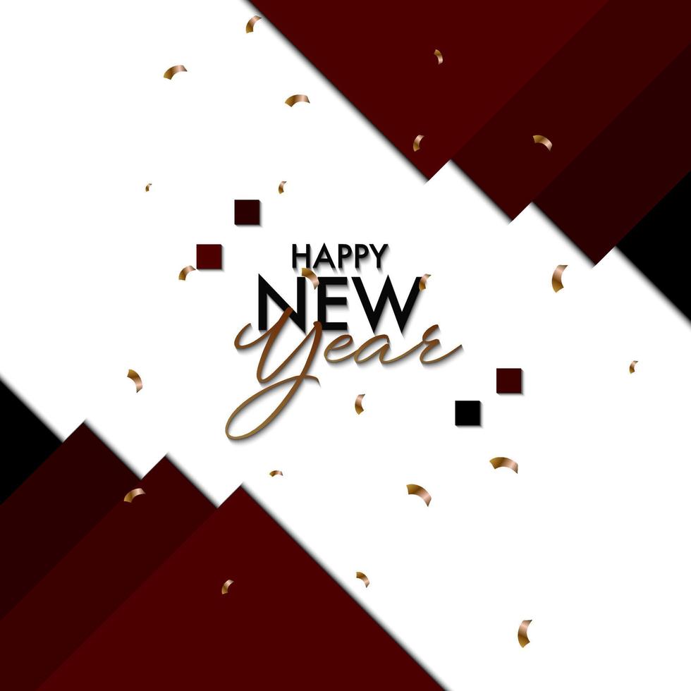 Silver happy new year background vector