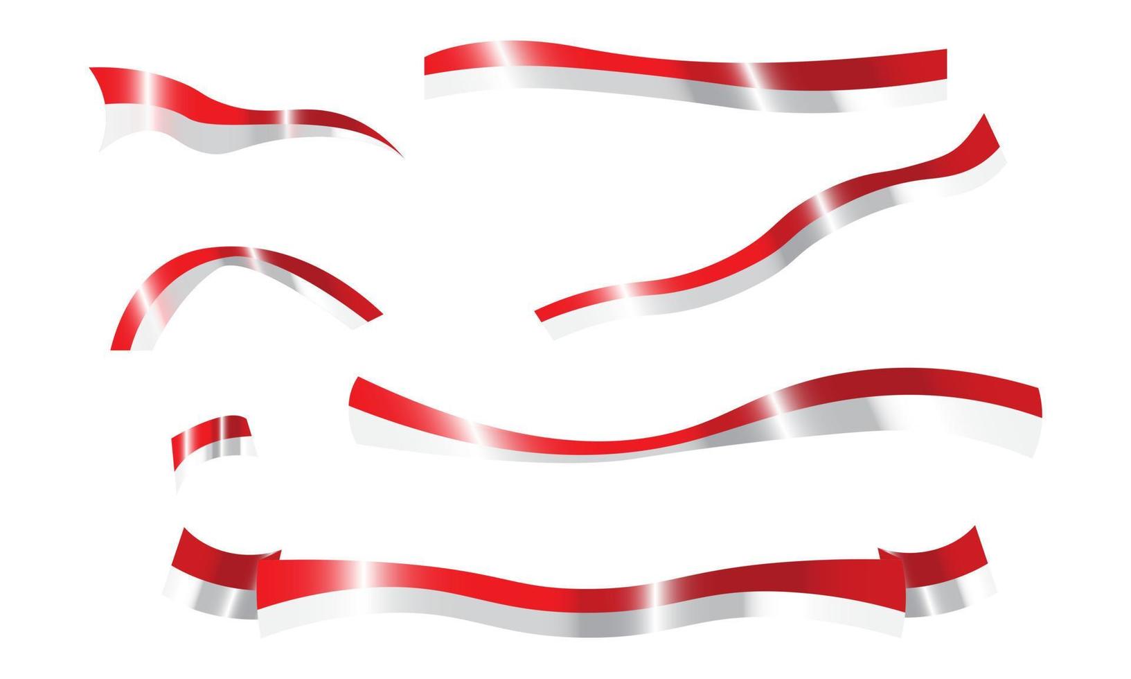 Indonesian Flag Ribbon vector