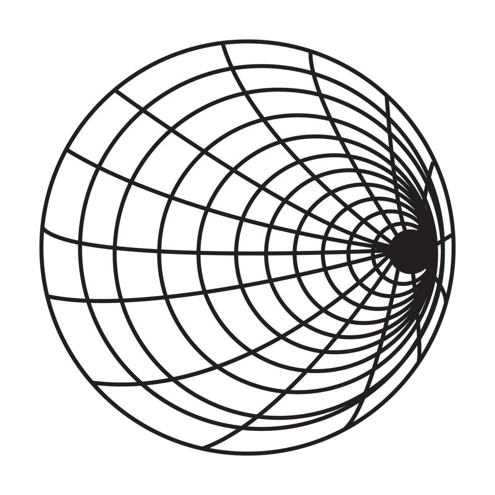 Black Wormhole Grid vector
