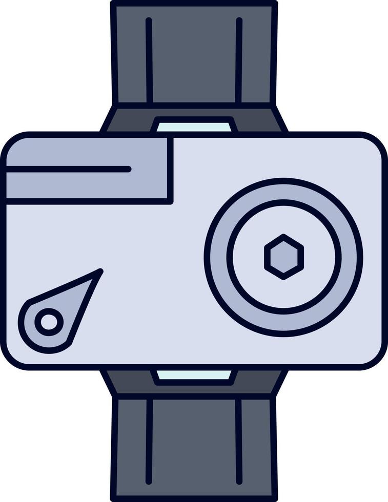 camera action digital video photo Flat Color Icon Vector