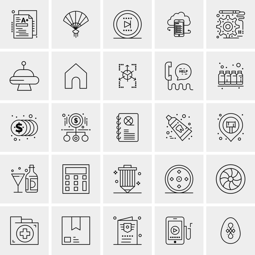 25 Universal Business Icons Vector Creative Icon Illustration to use in web and Mobile Related project