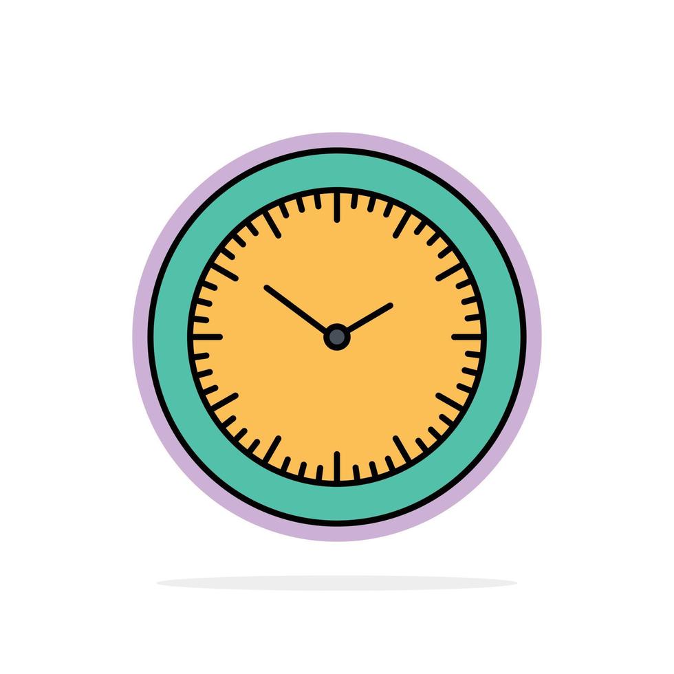 tiempo reloj minutos temporizador círculo abstracto fondo color plano icono vector