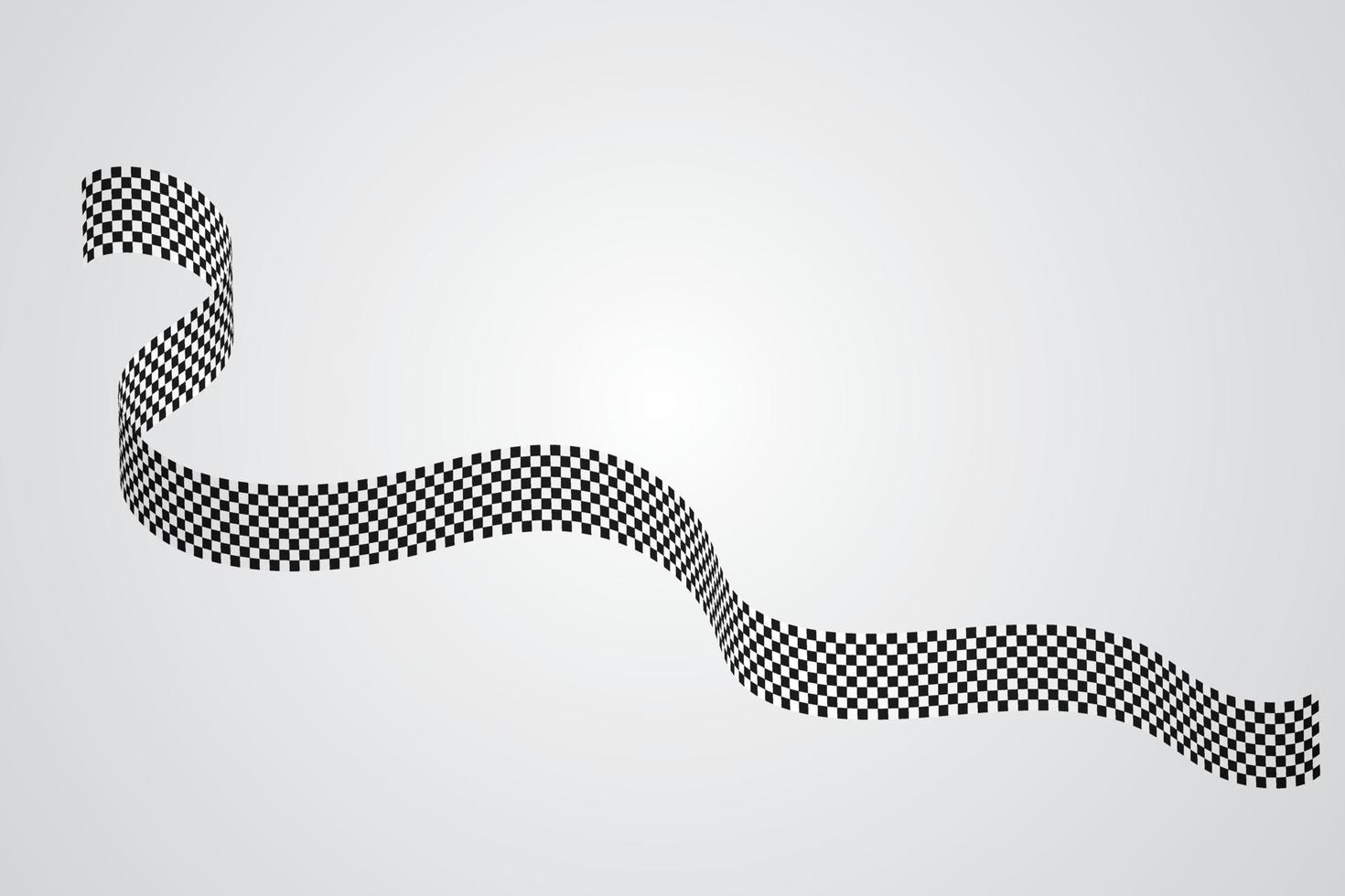 Racing Flag Ribbon Symbol Marking Start And Finish Vector 