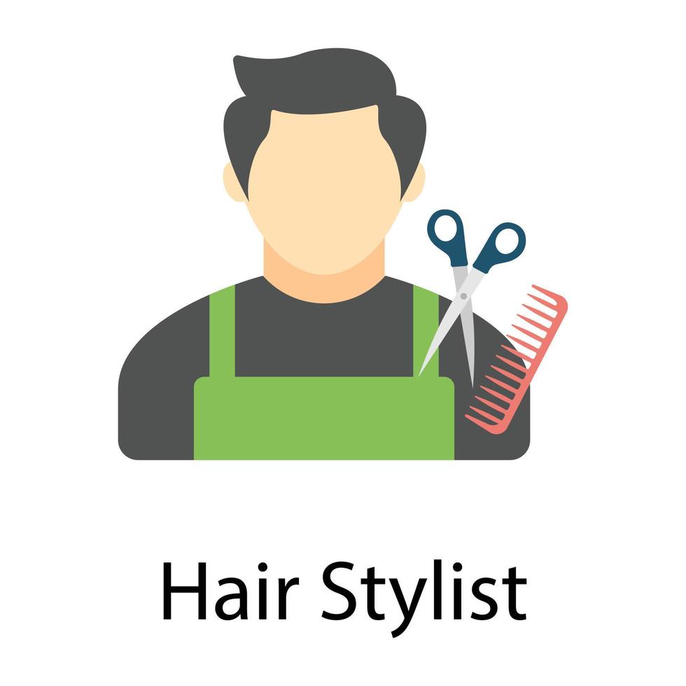 Trendy Hair Stylist vector