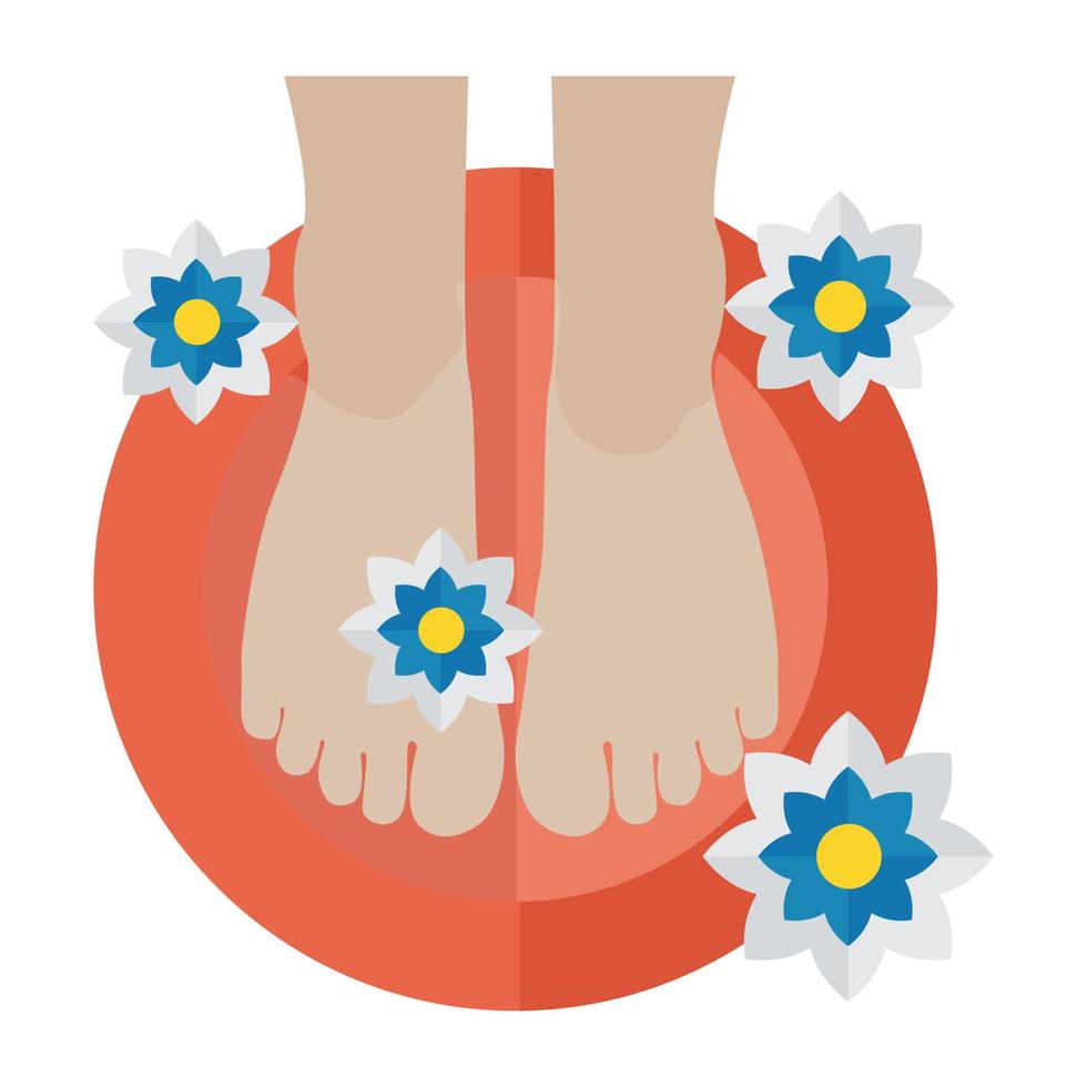 Trendy Pedicure Concepts vector