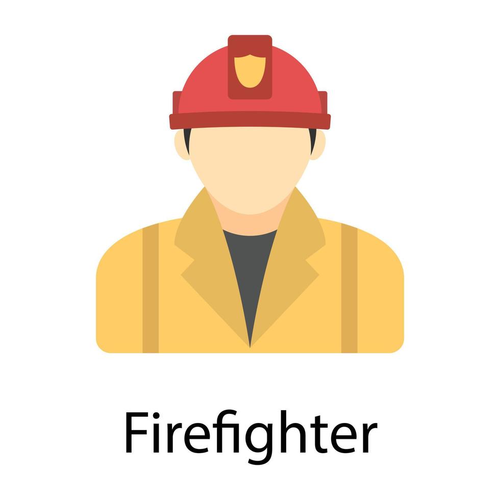 conceptos de bombero de moda vector