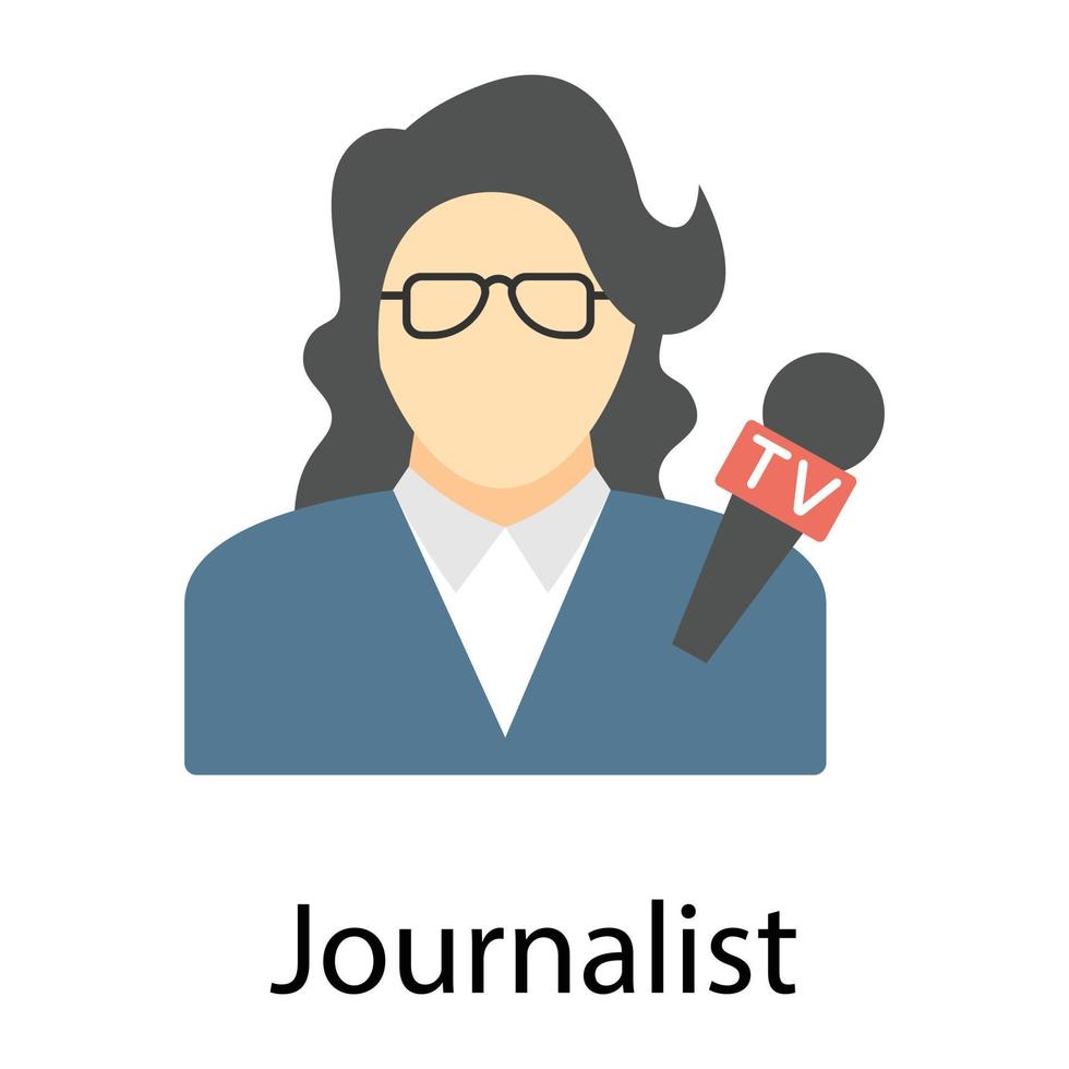 Trendy Journalist Concepts vector