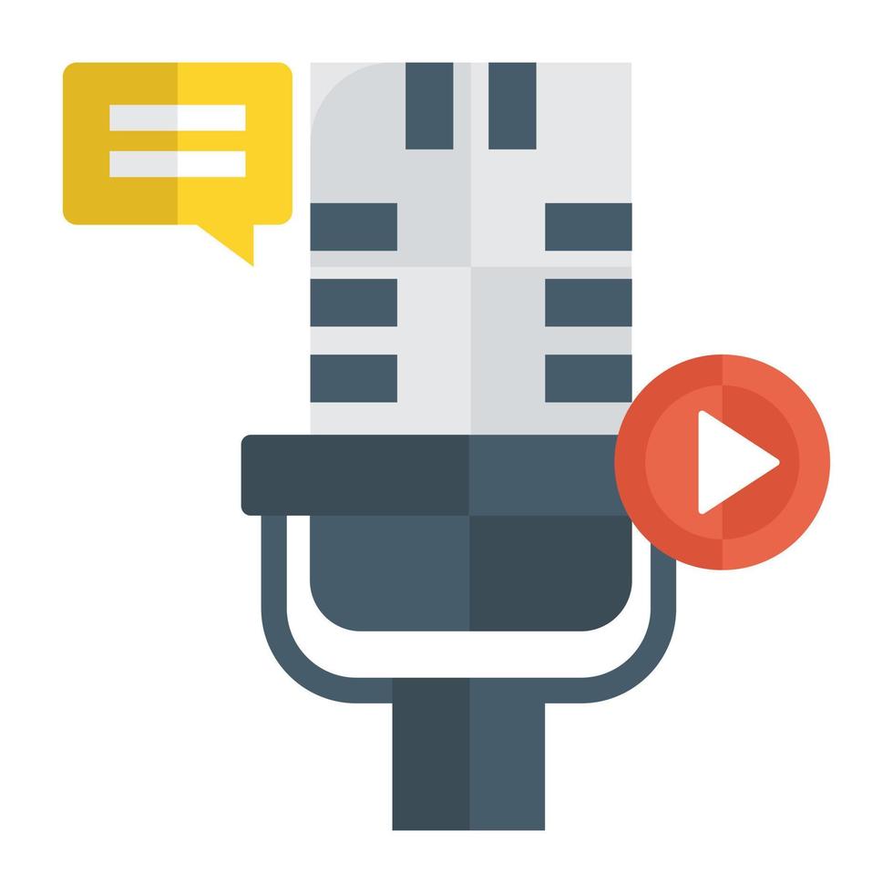 Trendy Audio Message vector
