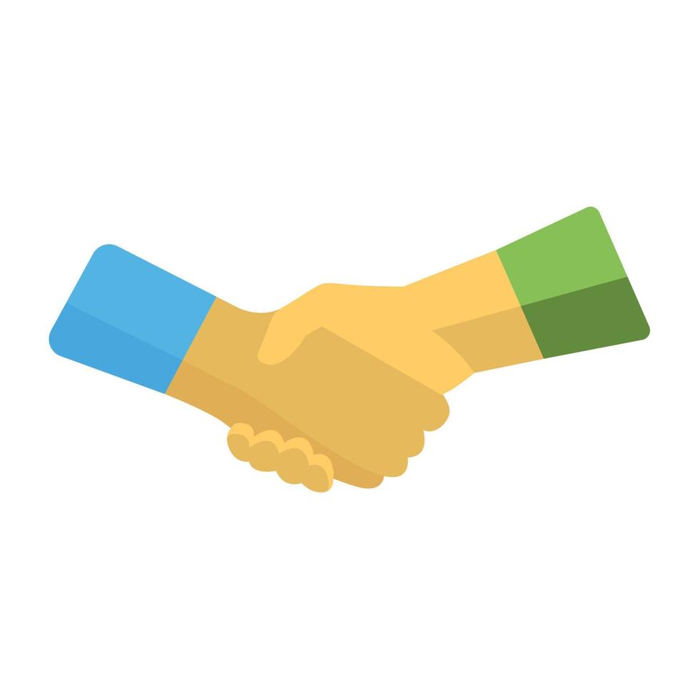 Trendy Handshake Concepts vector