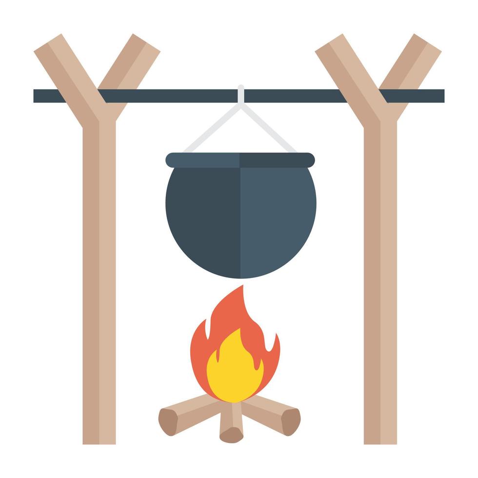 Trendy Campfire Concepts vector