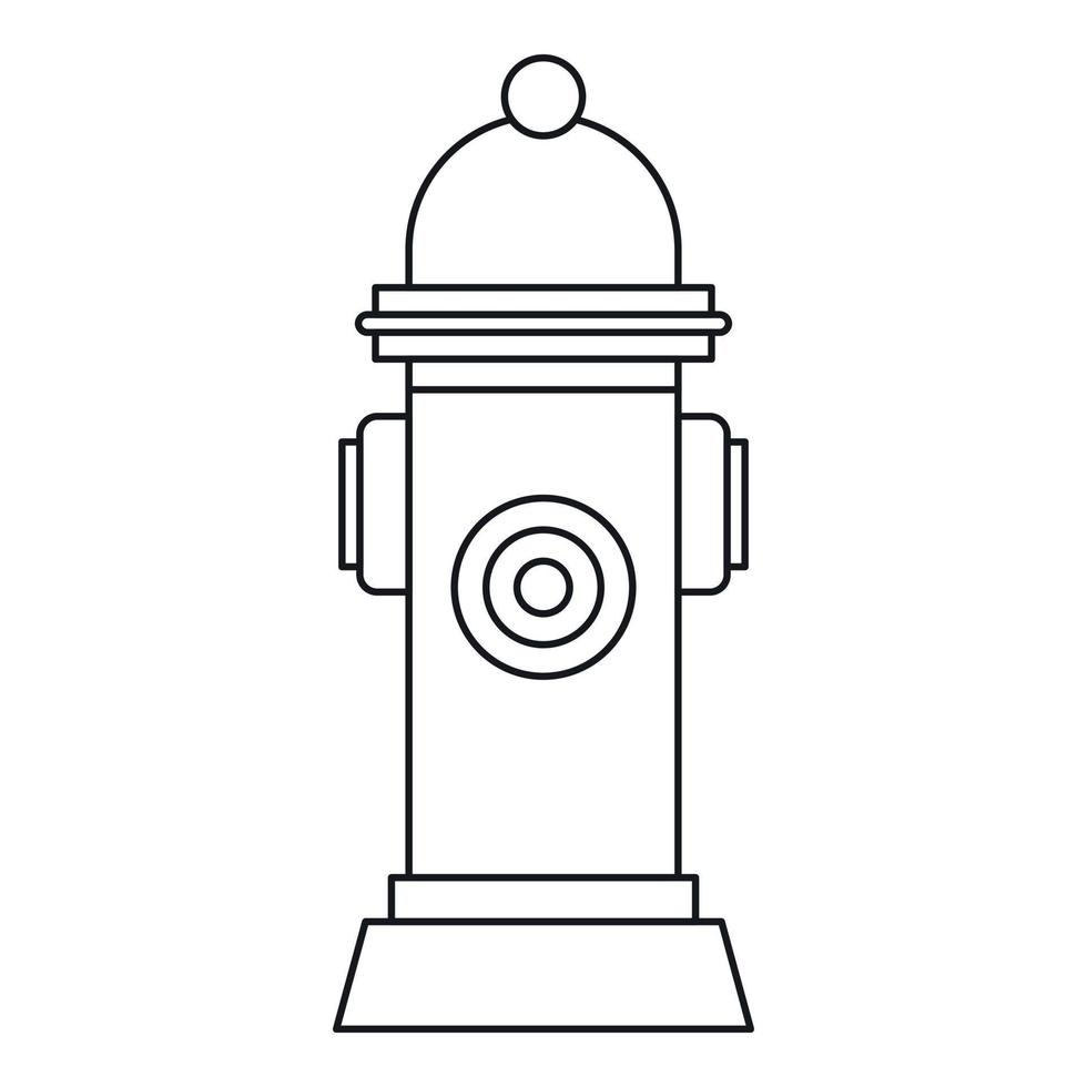 Fire hydrant icon, outline style vector