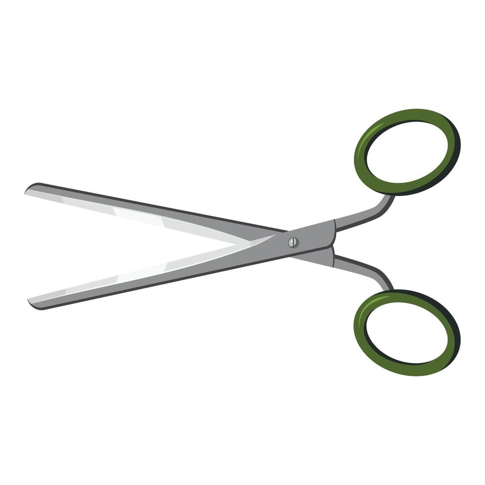 Scissors icon, cartoon style vector