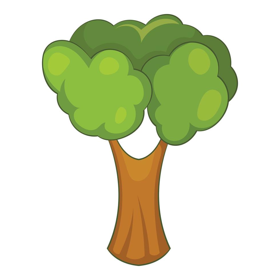 icono de árbol frutal, estilo de dibujos animados vector