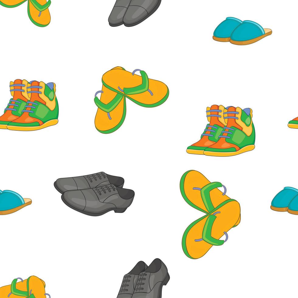 Footwear for different seasons pattern vector