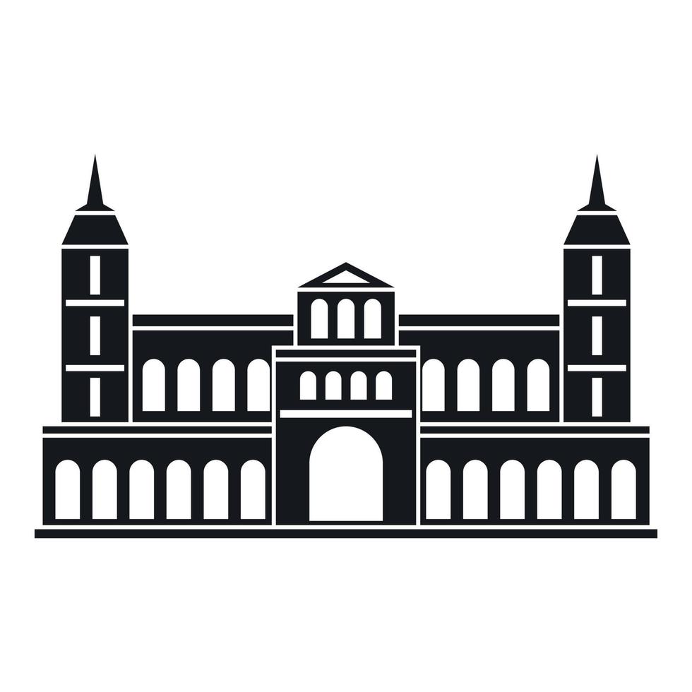 Castle icon, simple style vector