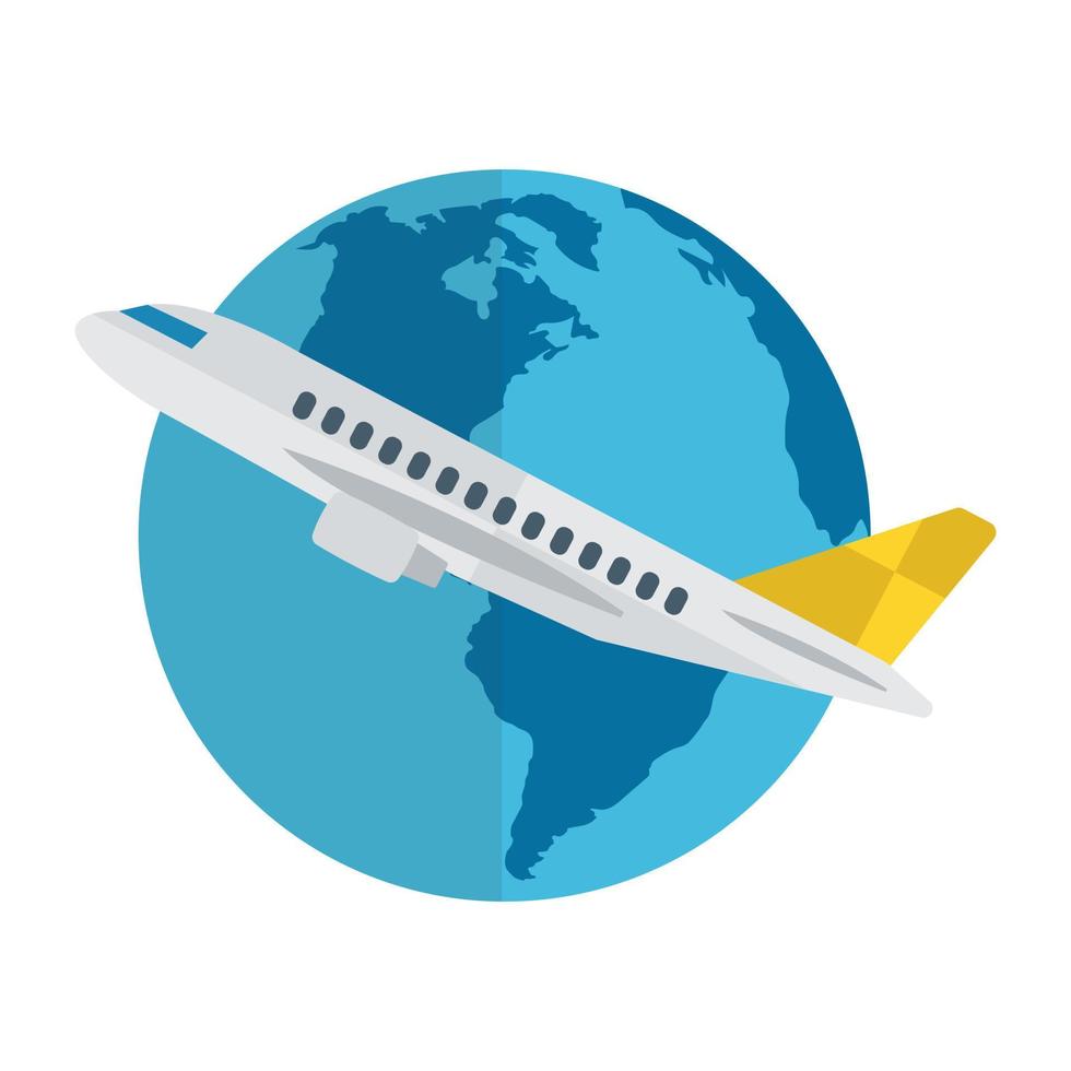 Trendy Global Travelling vector