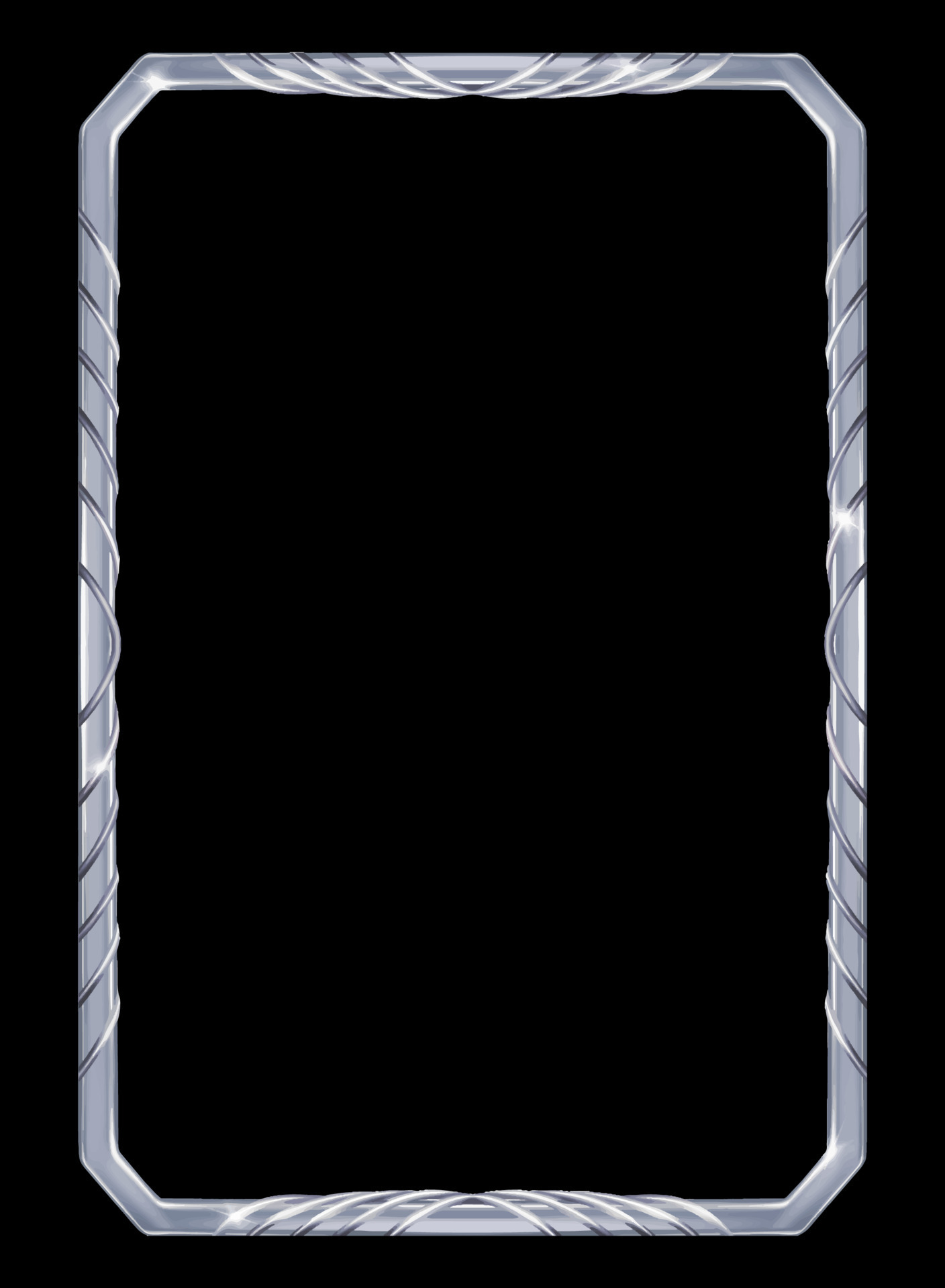 Silver vertical frame. Vector drawing. Layout of a framed photo