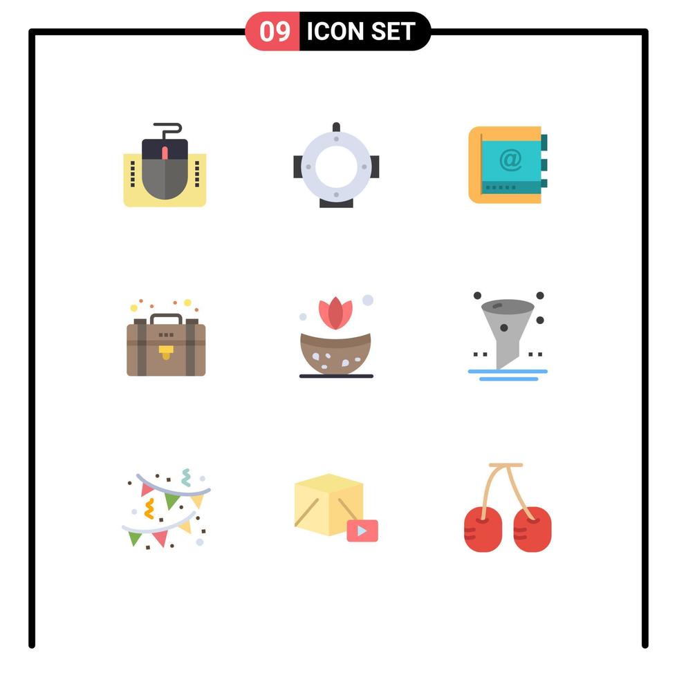 Set of 9 Modern UI Icons Symbols Signs for private equity business business phone Editable Vector Design Elements