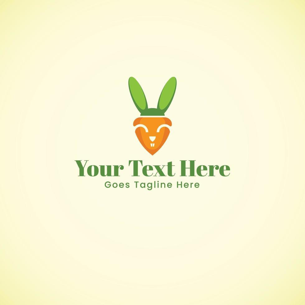 Rabbit and Carrot logo Vector