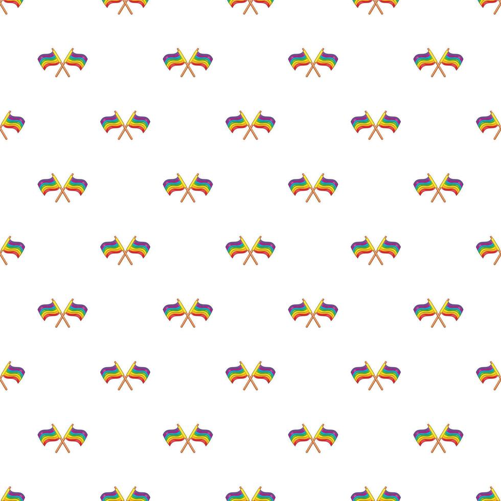 Two flag of LGBT pattern, cartoon style vector