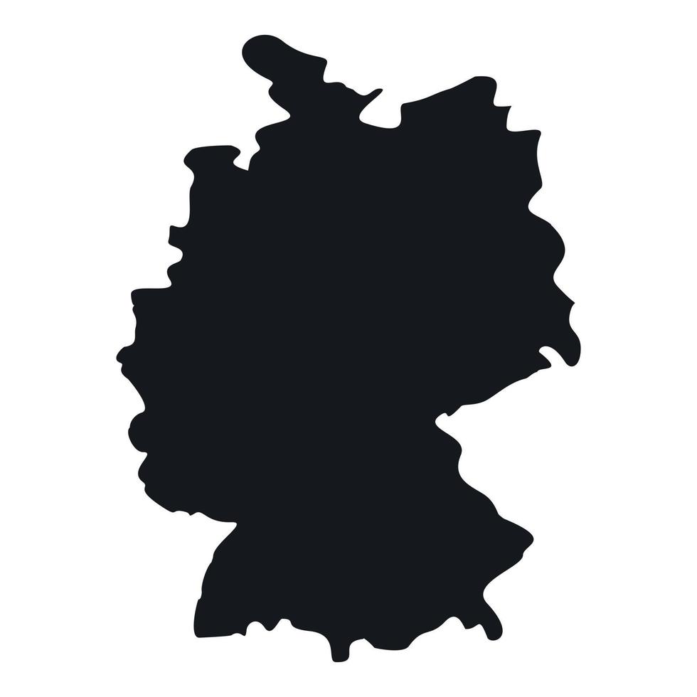 Map of Germany icon, simple style vector