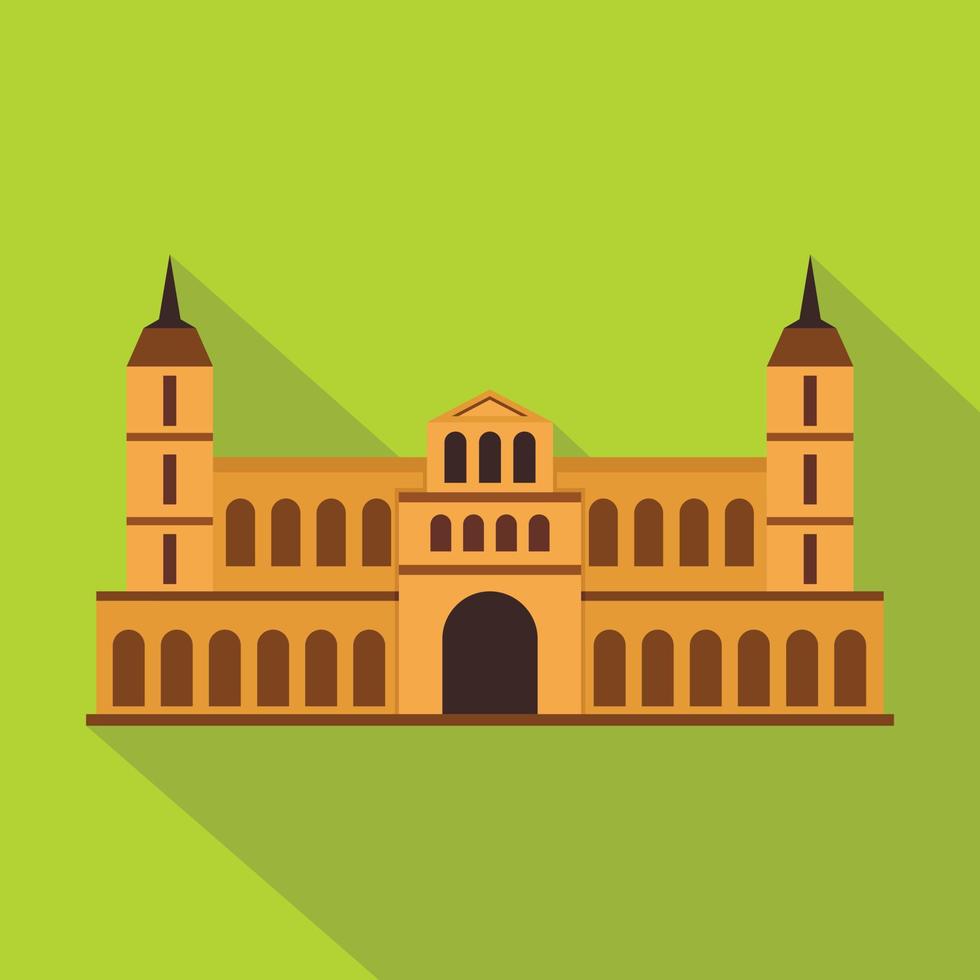 Castle icon, flat style vector