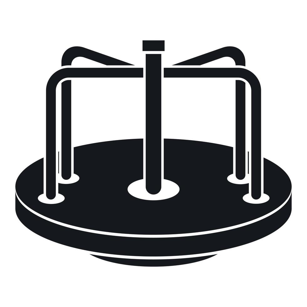 Children merry go round icon, simple style vector