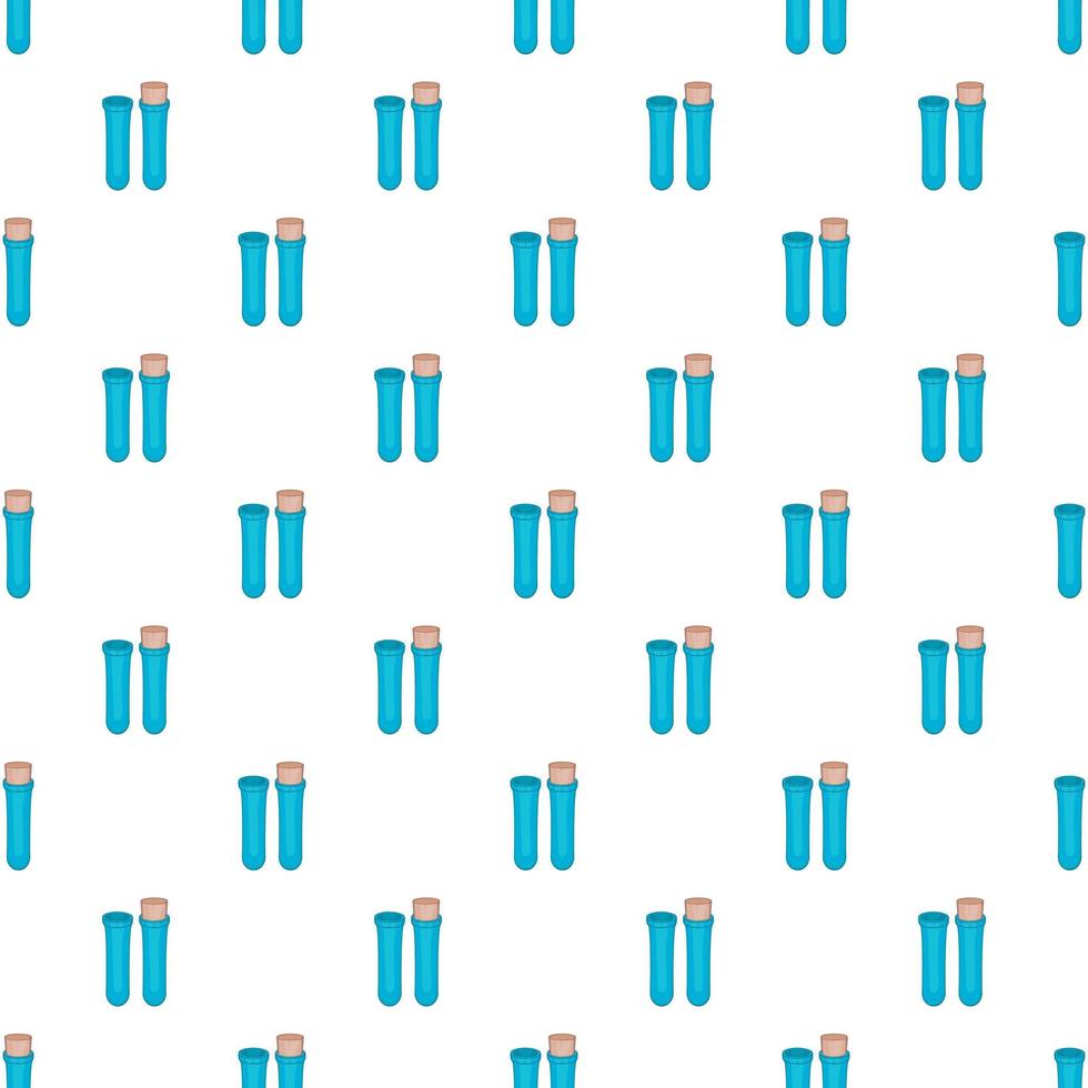 Vial for blood collection pattern, cartoon style vector
