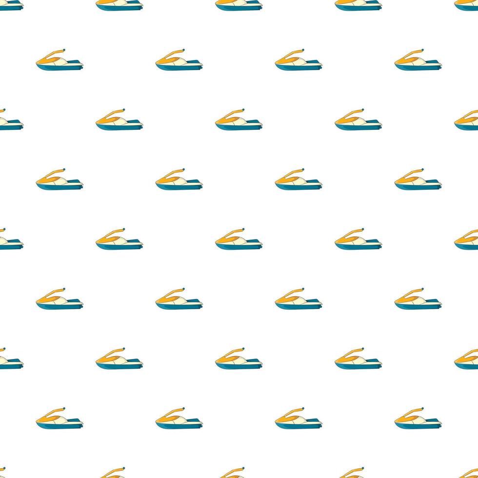 Jet ski pattern, cartoon style vector