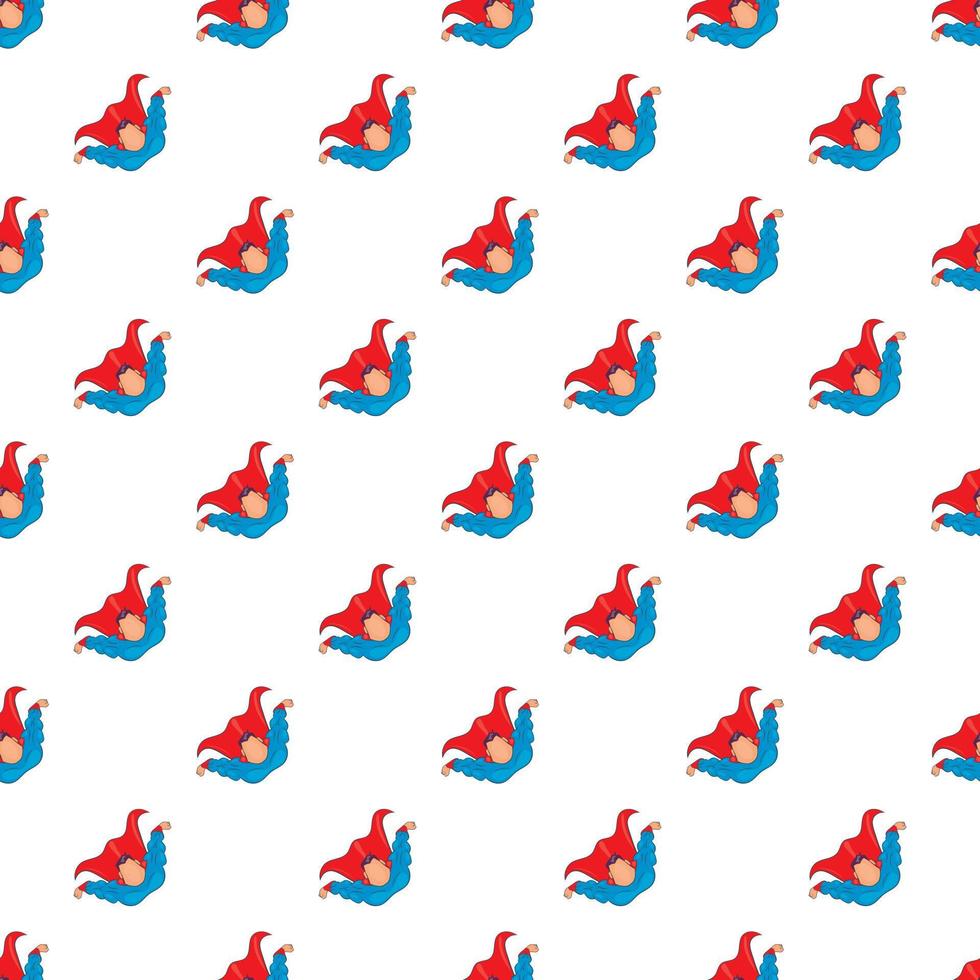 Superhero flying pattern, cartoon style vector