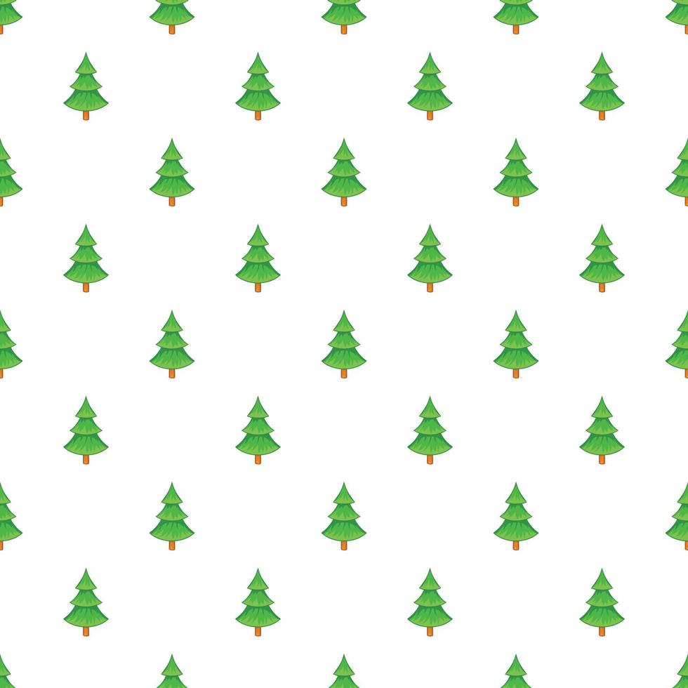 Fur tree pattern, cartoon style vector