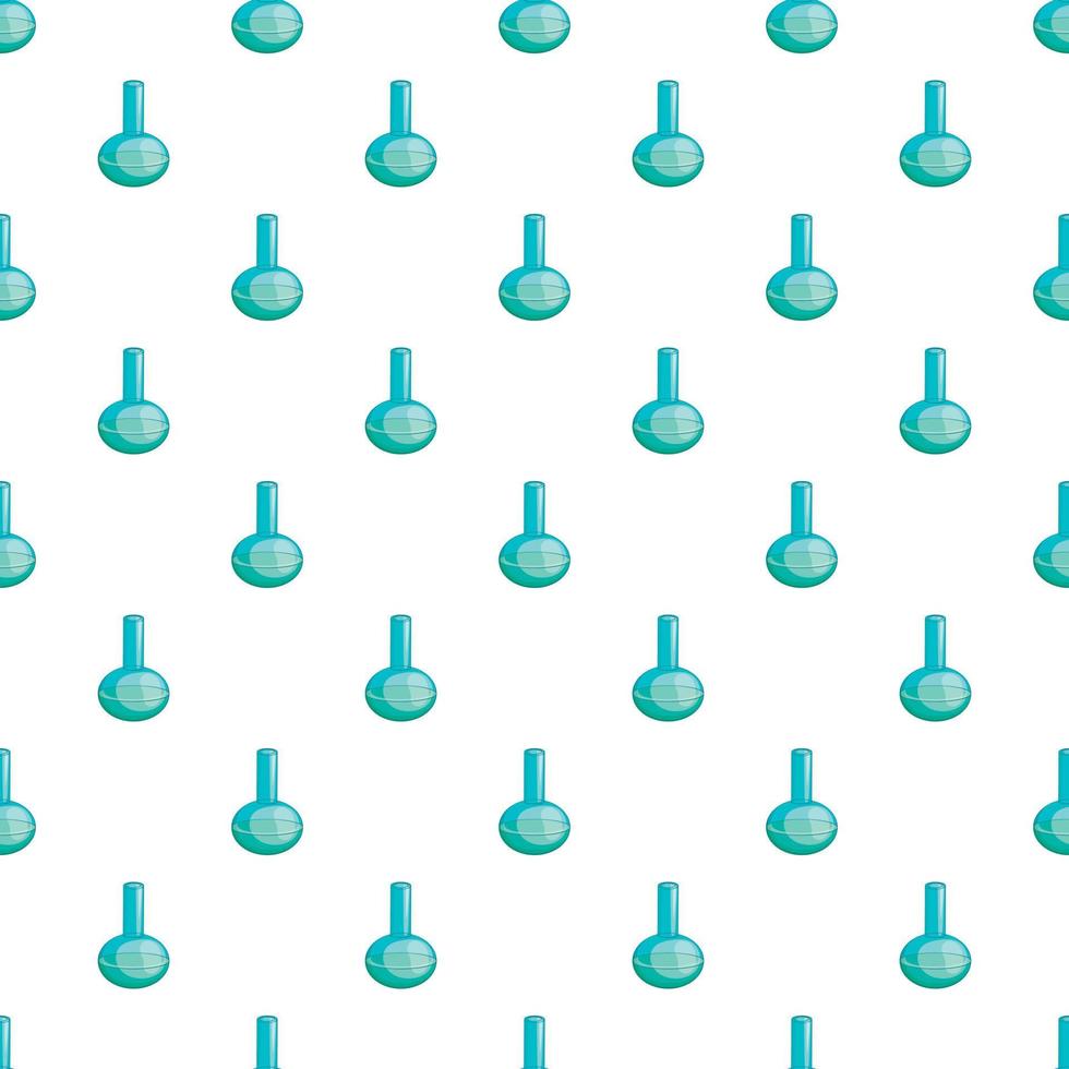 Laboratory flask pattern, cartoon style vector