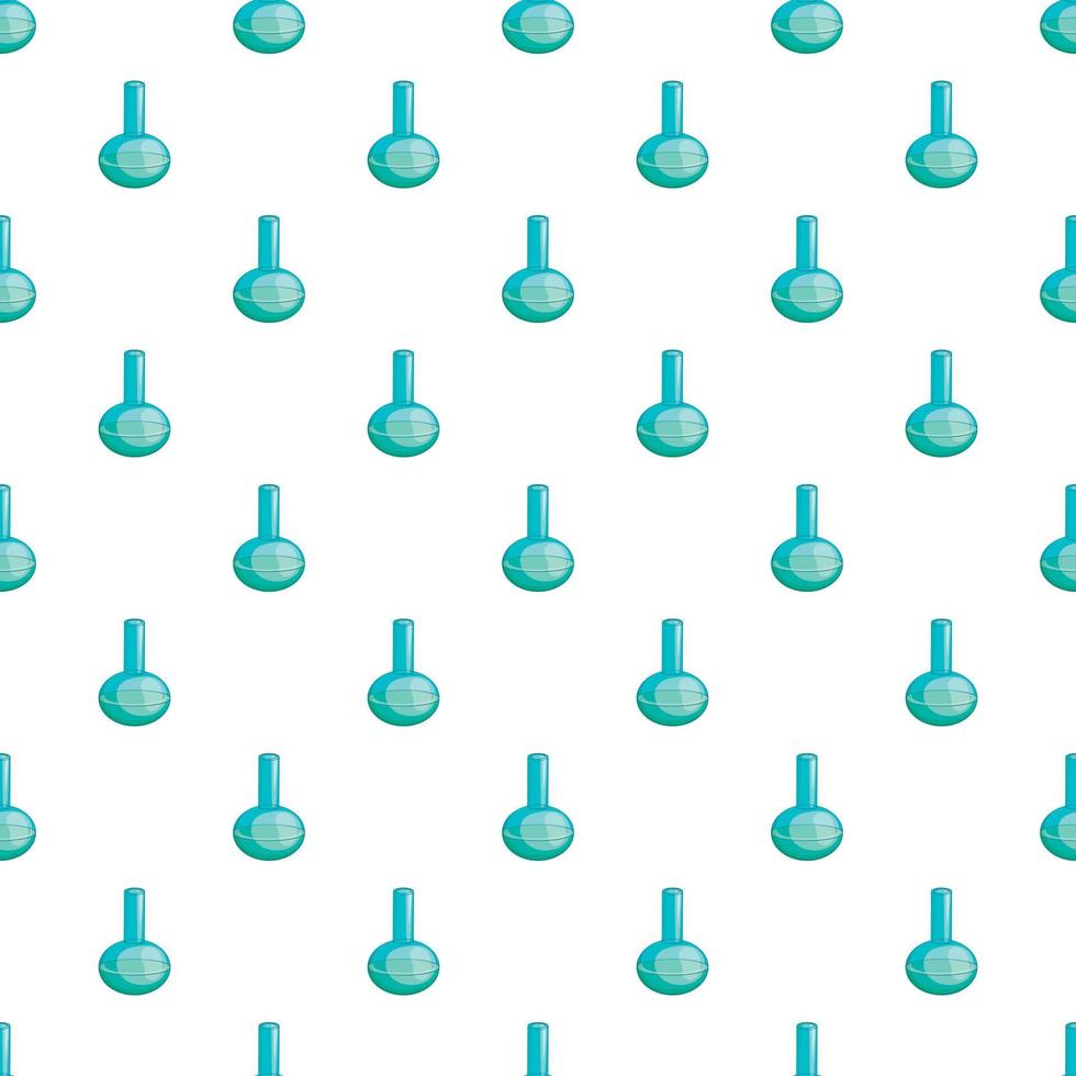 Laboratory flask pattern, cartoon style vector