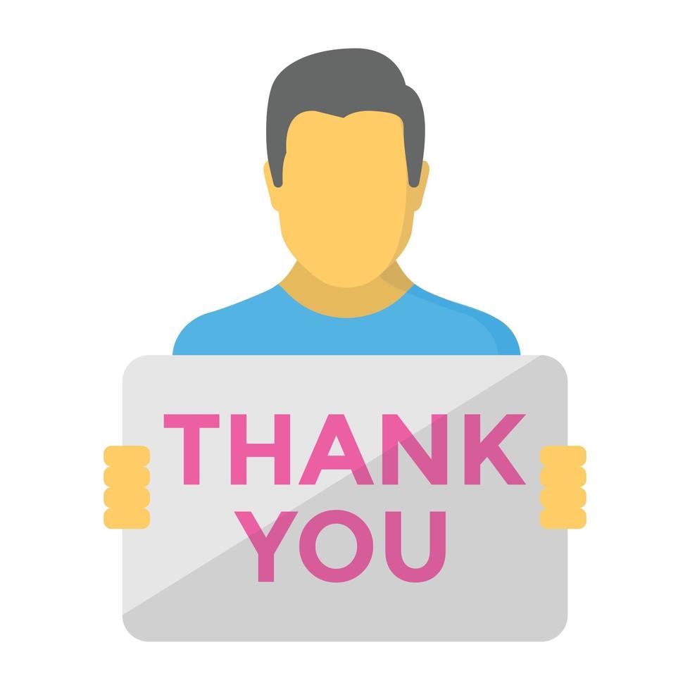 Trendy Thank You vector