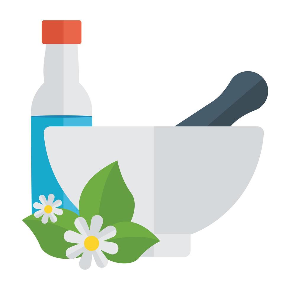 Trendy Herbal Treatment vector