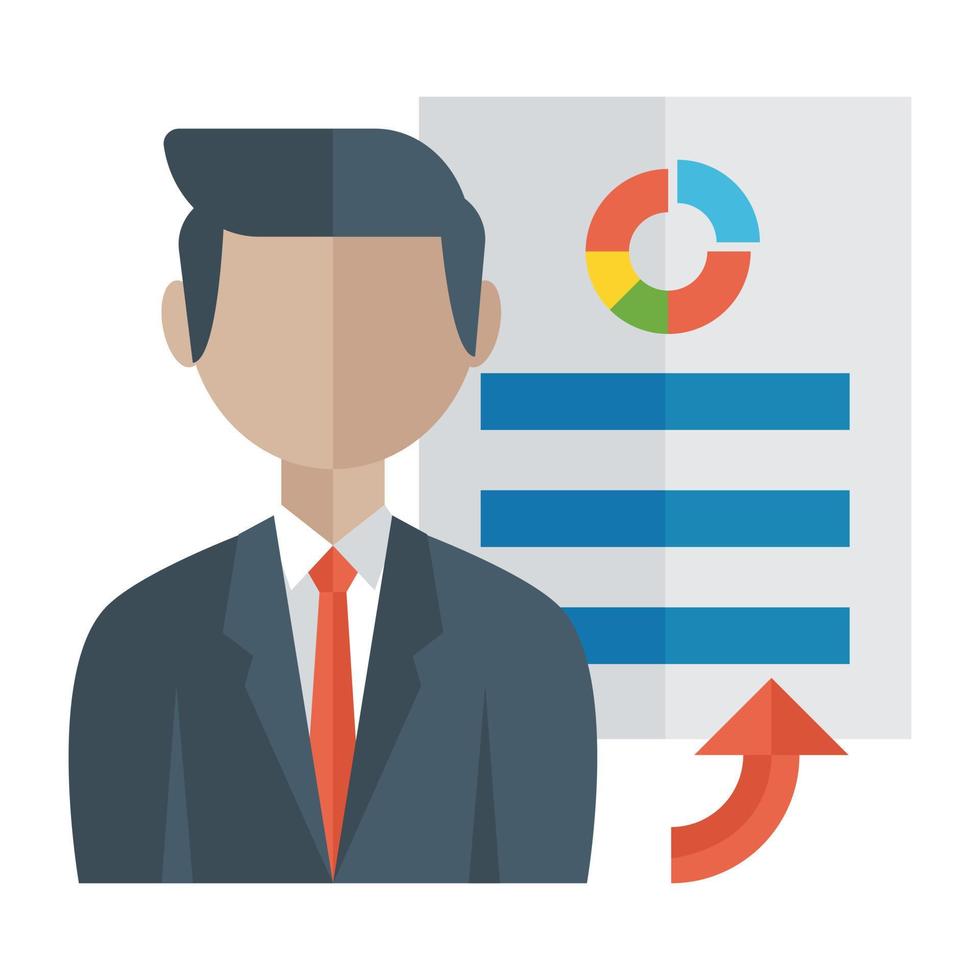 Trendy Business Analyst vector