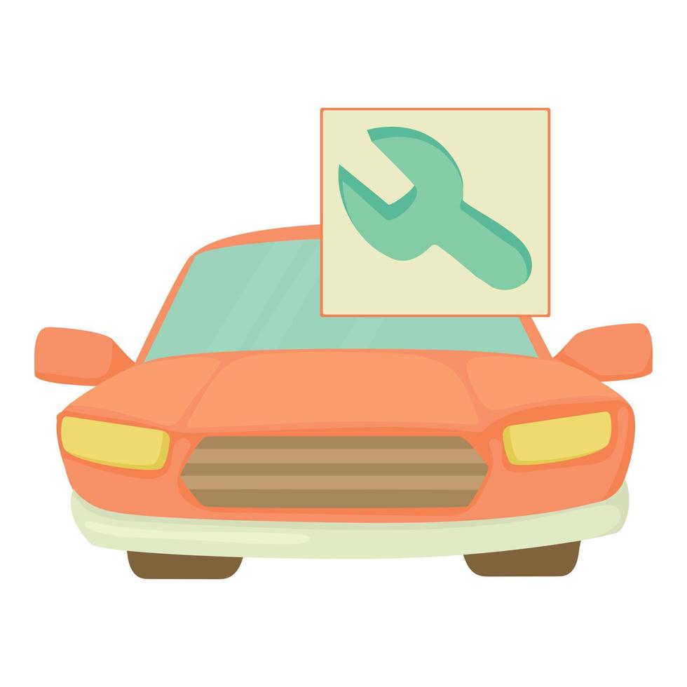 Car repairs icon, cartoon style vector