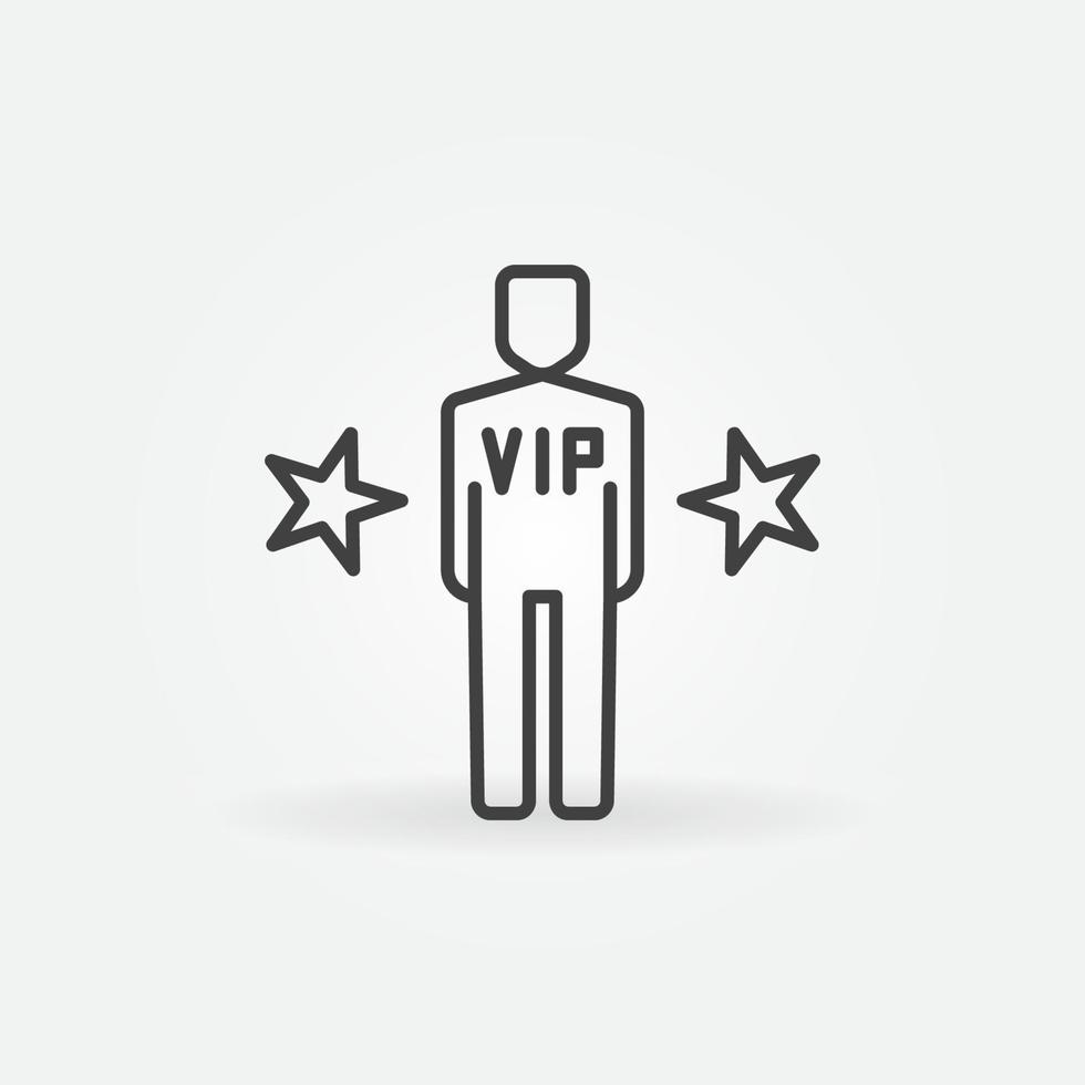 Very Important Person vector outline icon