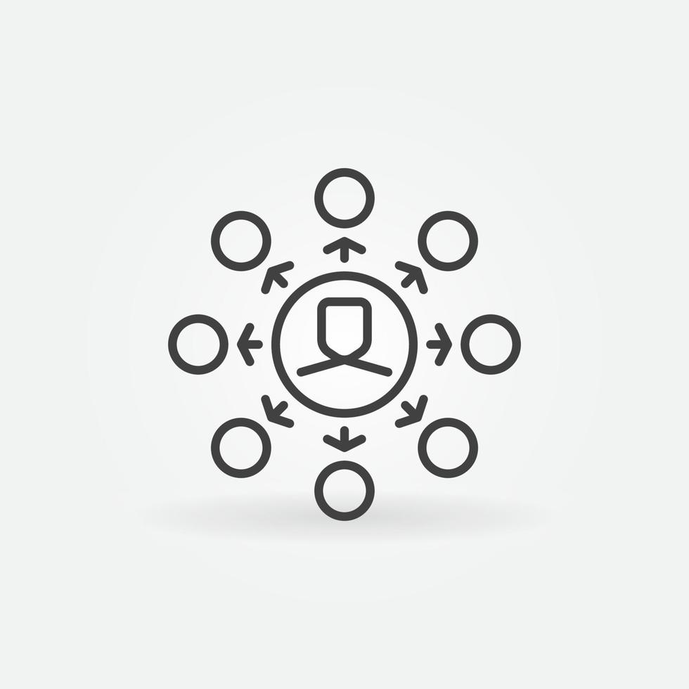 Influencer Marketing vector outline concept icon