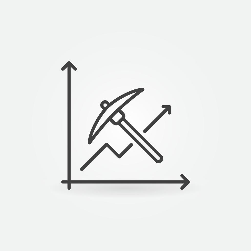 Data Mining and Analysis vector thin line concept icon