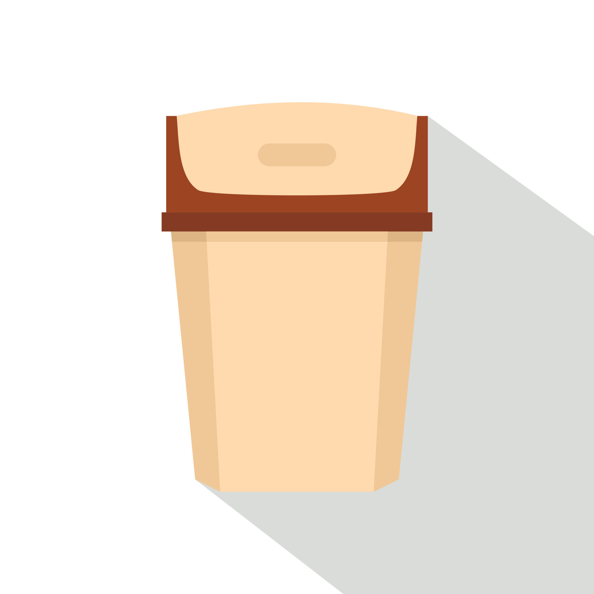 Big trashcan icon, flat style 14751114 Vector Art at Vecteezy