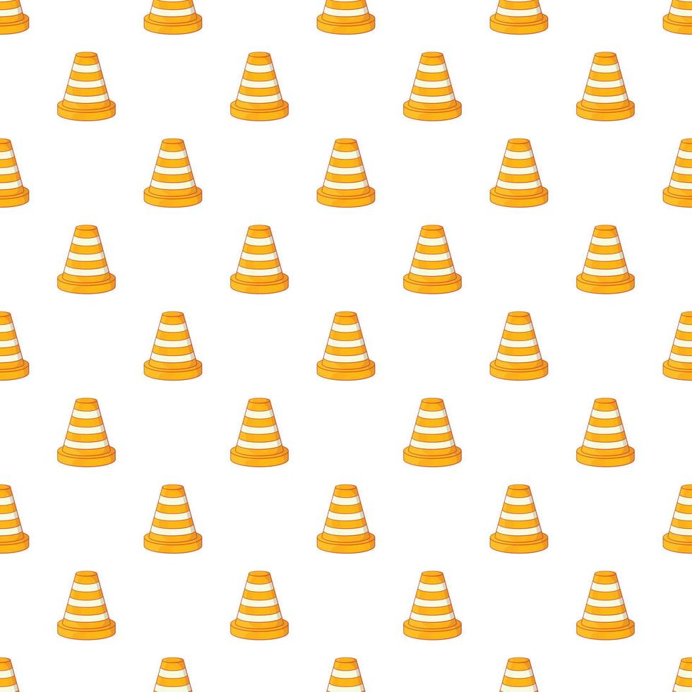 Road repair sign pattern, cartoon style vector