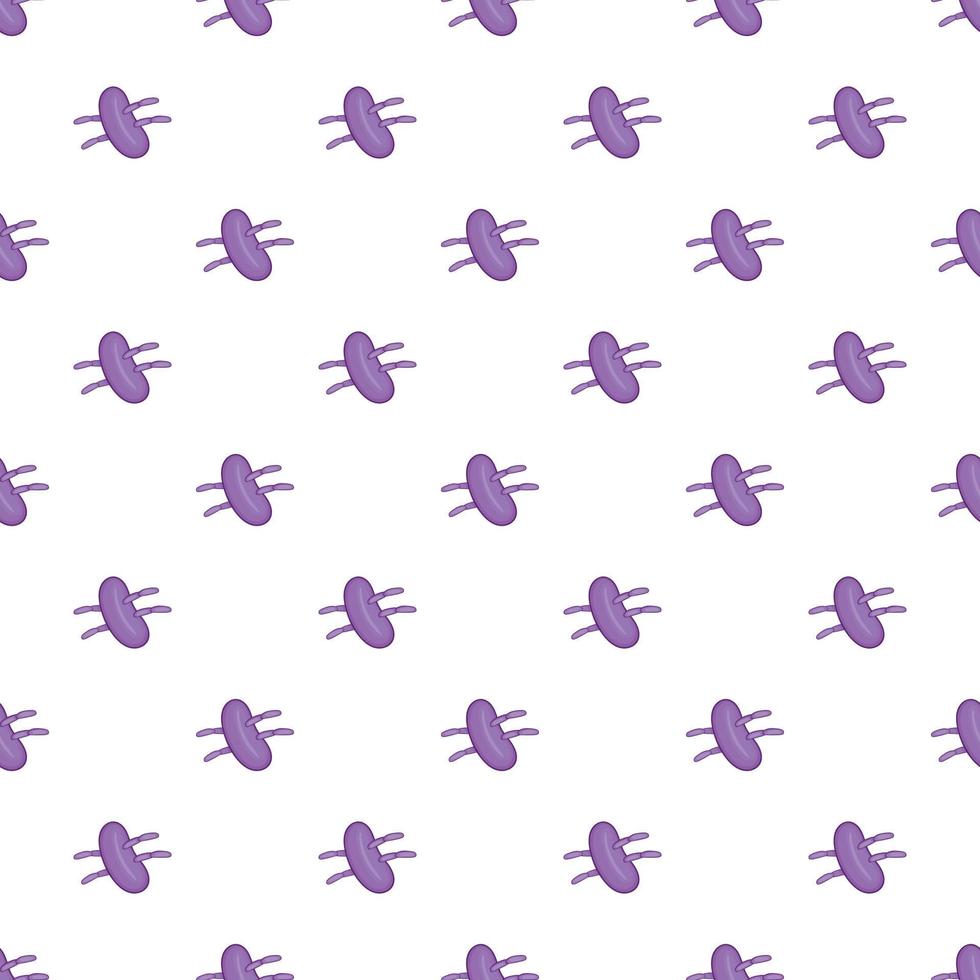 Bacteria pattern, cartoon style vector
