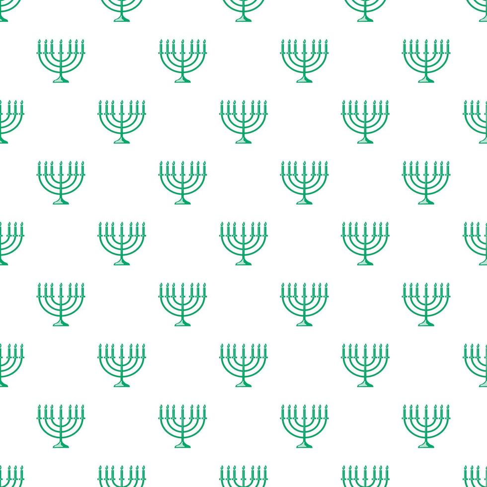 Menorah pattern, cartoon style vector