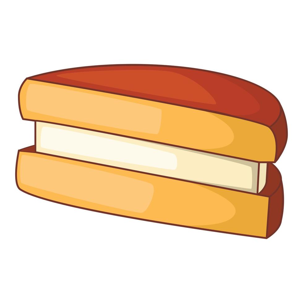 Biscuit icon, cartoon style vector