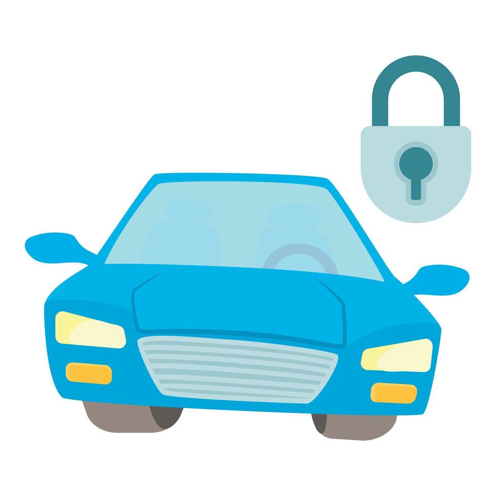 Car icon, cartoon style vector