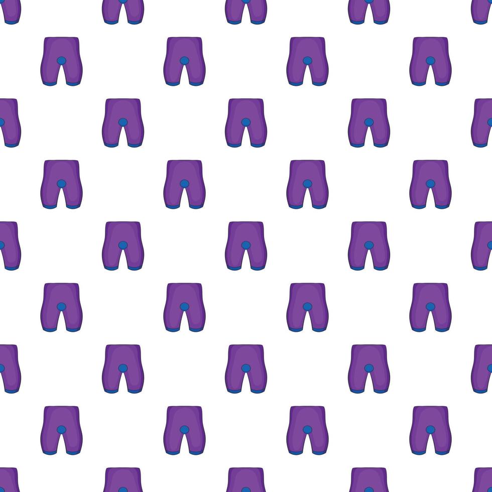 Shorts for cyclists pattern, cartoon style vector