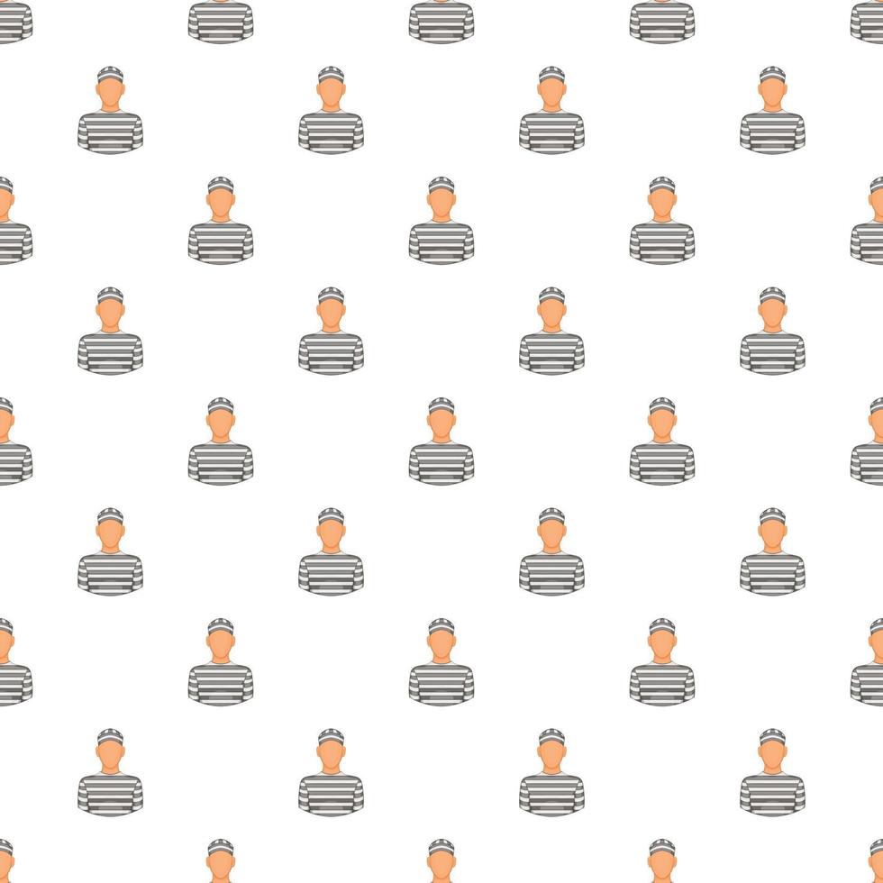 Prisoner pattern, cartoon style vector