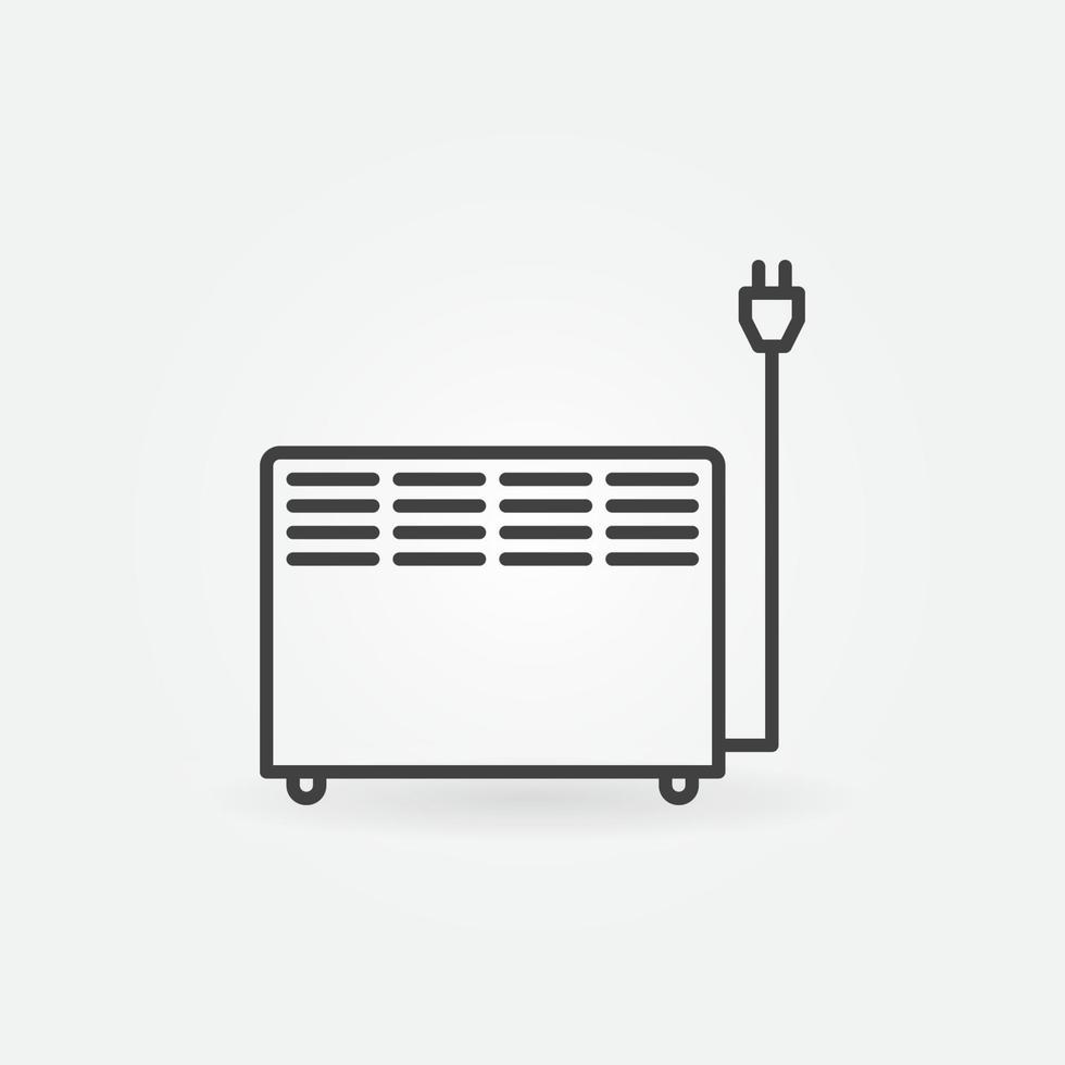 Electric convector heater vector concept outline icon
